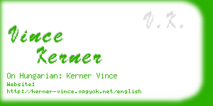 vince kerner business card